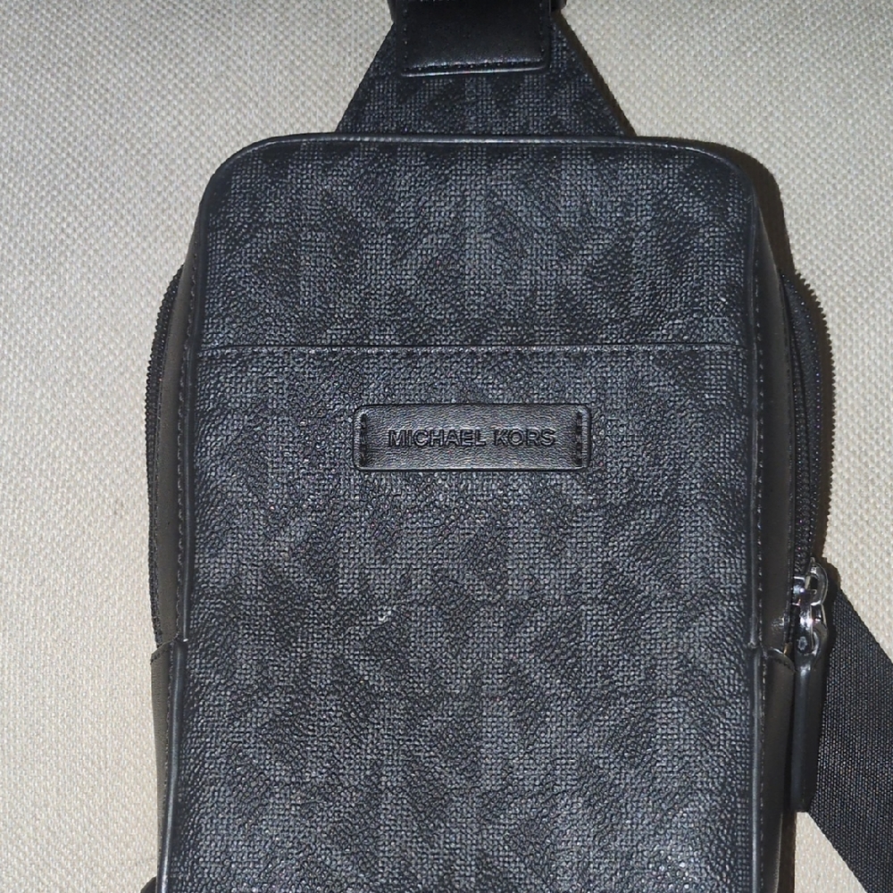 Michael Kors Black Patterned Men's Belt Bag